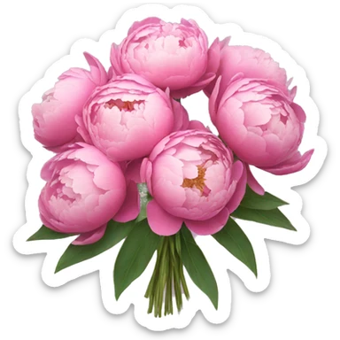 bouquet of peonies sticker