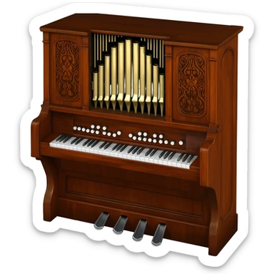 harmonium with piano keys sticker