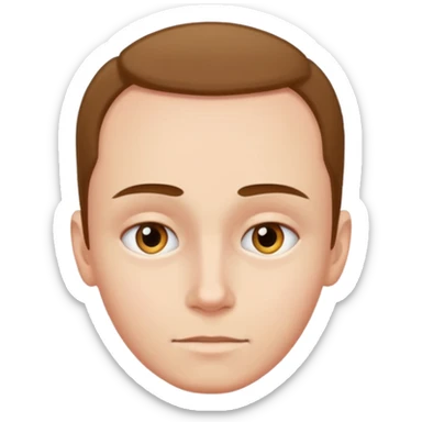 forhead with "Here" text on it sticker