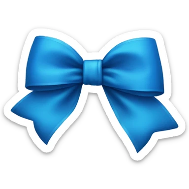 Blue bow sticker