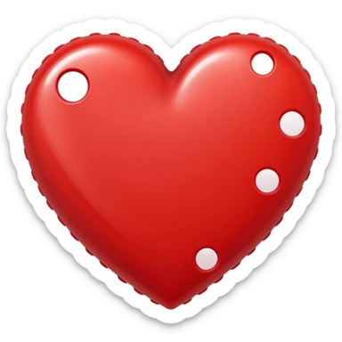 heart with a dotted border sticker