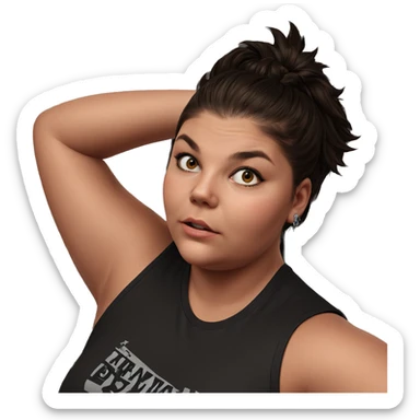 girl with tattoo in locker sticker