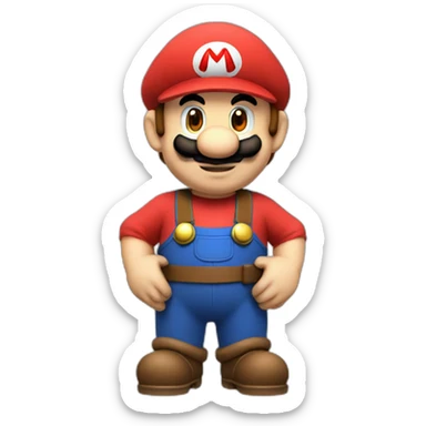 Mario plumber sticker