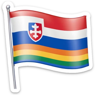 A slovak flag combined with a gay flag sticker