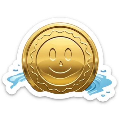 Coin in Water sticker