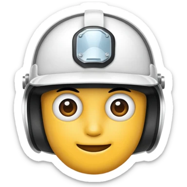 Casco blanco sticker