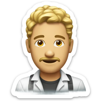 an emoji that describes come work with me  sticker