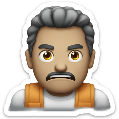 angry "12 o'clock" sticker