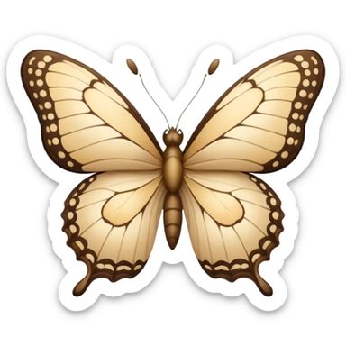 бабочка beige sticker