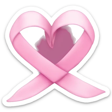 pink breast cancer ribbon sticker