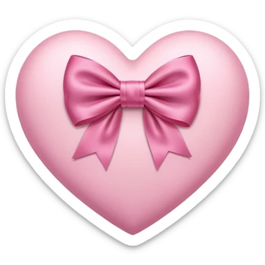pink heart with bow in it  sticker