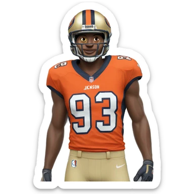 Jersey with Jackson name number 93 sticker