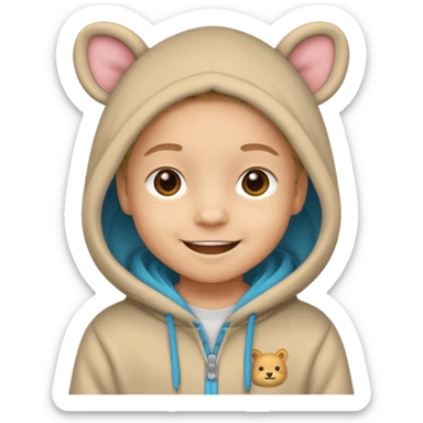 Animal Hoodie Kid sticker
