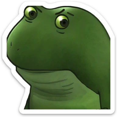 Human side eyeing  sticker