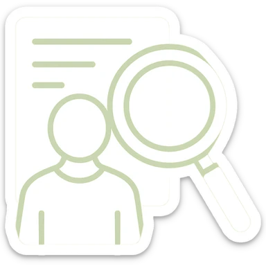 Minimalistic, professional icon for user research using only white and #C8FF46. Keep background transparent. Make lines clear and simple. sticker