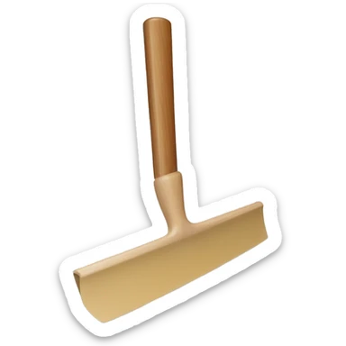 squeegee with long wooden handle sticker