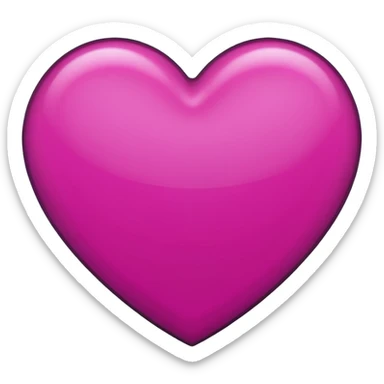 magenta and black heart sticker