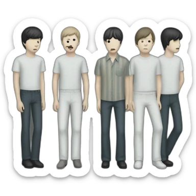 band Joy Division in 1979, playing, full body view sticker