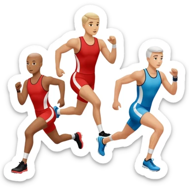 des athletes handicapé avec des protheses de jambes qui font du handisport sticker