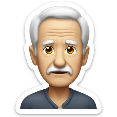 Old man with a hurt back sticker