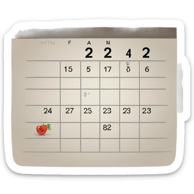 single date calendar with 31 number on it sticker