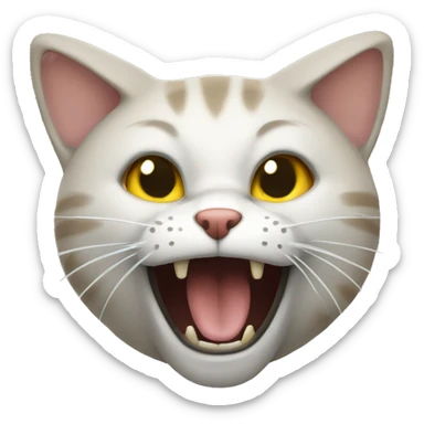 cat hissing sticker