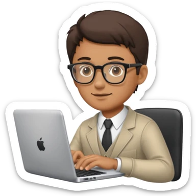 a guy making money online sticker