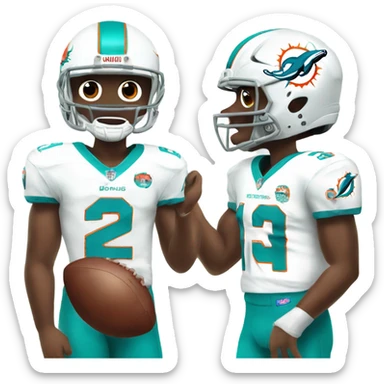 Miami dolphins football sticker