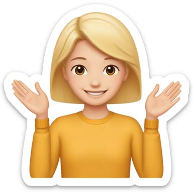 Patting self on the back  sticker