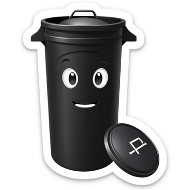 “PMO” text pasted onto a smell trash can  sticker