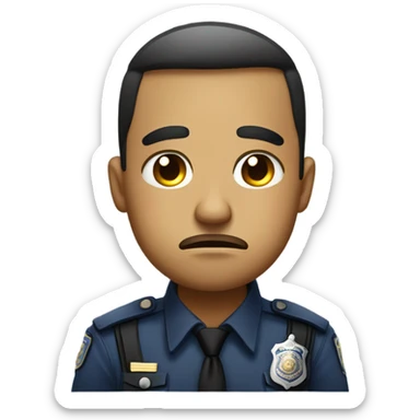 Sad cop  sticker