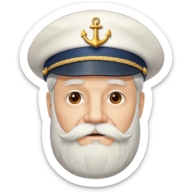 nautical old man fancy  sticker