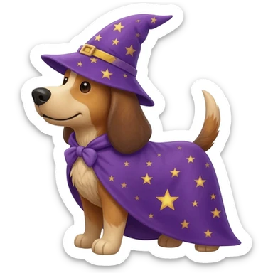 Dog wizard sticker