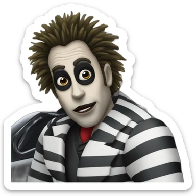 beetlejuice with porshe sticker