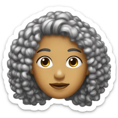 métisse cheveux bouclés  sticker