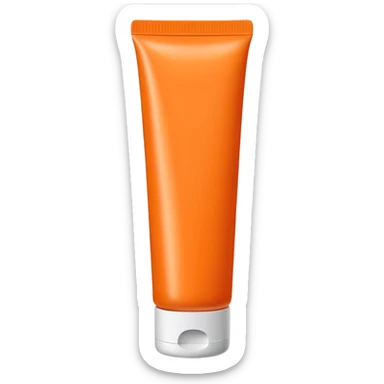 full Orange-colored tube type lotion sticker