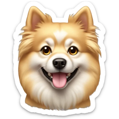 spitz dog golden sticker