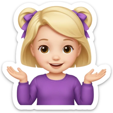 Baby Girl, Different Pose, different outfit, single Baby Girl only. sticker