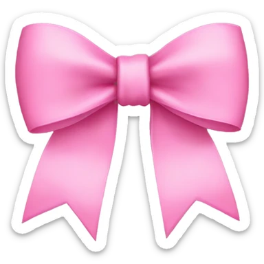 Pink bow sticker
