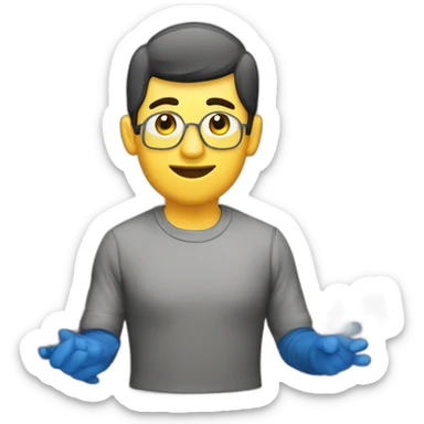 Técnico de color piel trigueño de PC con una netbook sticker