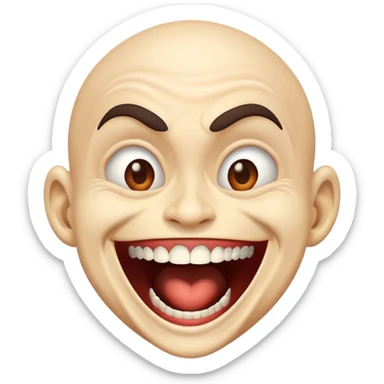 maniacal insane laughter sticker