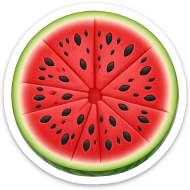 a red seedless watermelon slice sticker