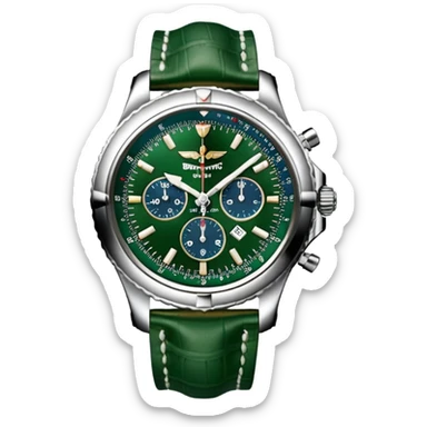 Breitling green faced watch sticker