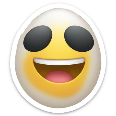 An egg playing a piano  sticker