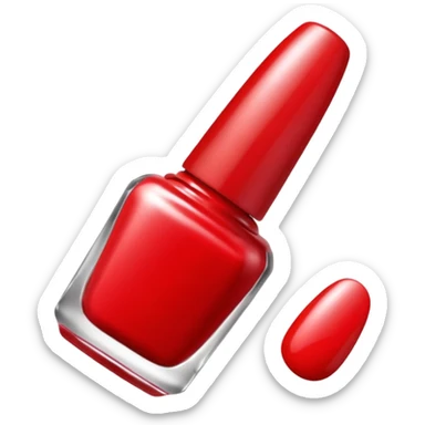 silvery nail polish red sticker