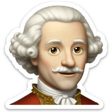 white aristocrat XVII century sticker