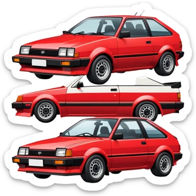 Toyota Corolla AE86 from 1980s sticker