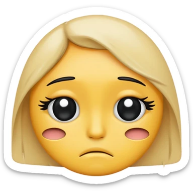 Depressed emo emoji sticker