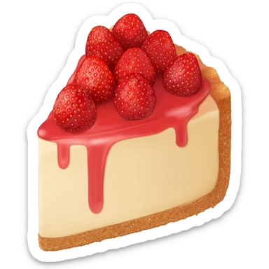 Strawberry cheesecake emoji sticker