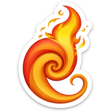 Fire tornado sticker